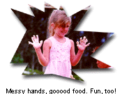 Messy hands, gooood food. Fun, too!